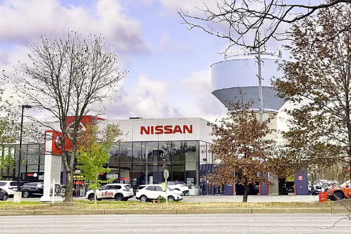 A Nissan car dealership in California, Maryland