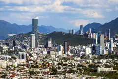The skyscraper skyline of Monterrey, Mexico.