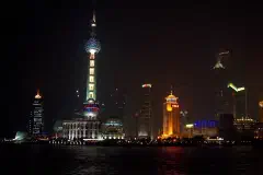 Blick auf die Skyline von Pudong / Shanghai