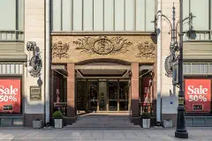 The DLT department store on Bolshaya Konyushennaya Street, Saint Petersburg.