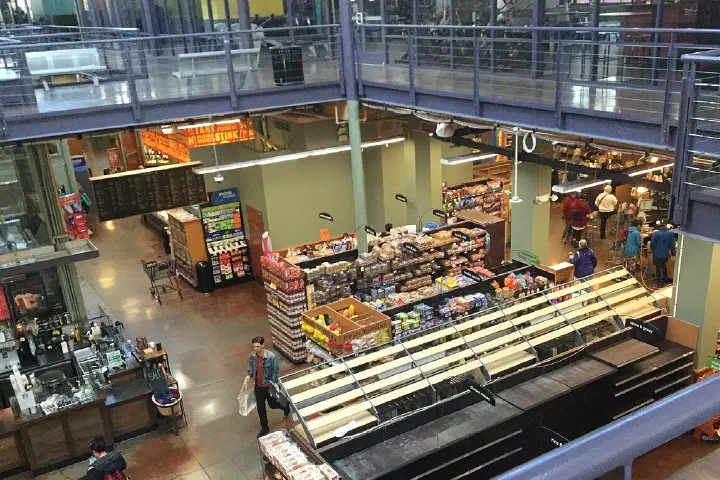 This picture might help with understanding the layout of the central portion of the store