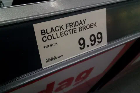 Special ALDI-branded clothes for Black Friday, that are located in the Groninger city of Winschoten, Oldambt