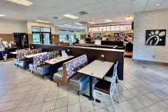 A Chick-fil-A fast food restaurant interior in Cornelia, Georgia