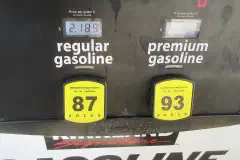 Costco gas pump buttons, New Orleans, December 2, 2025.