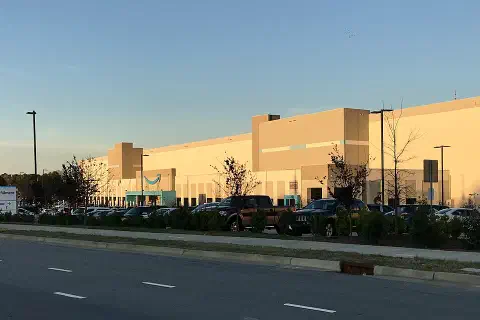 Amazon fulfillment center in Garner, North Carolina, site of the former Jones Sausage factory