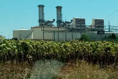 A natural-gas combined-cycle power plant.