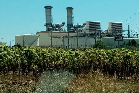 A natural-gas combined-cycle power plant