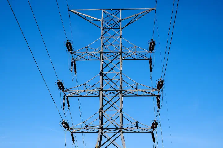 An electricity transmission tower in Tennessee