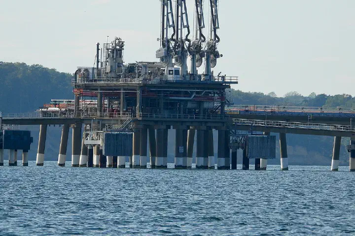 The Cove Point LNG Terminal, seen from offshore