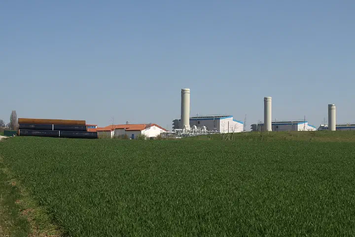 Compressor station of the STEGAL natural-gas pipeline near Eischleben, Ilm-Kreis, Thuringia, Germany