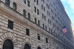 The Federal Reserve Bank of New York in the Financial District.