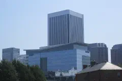 The downtown skyline of Richmond, Virginia.