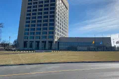 The exterior of the Federal Reserve building in Kansas City, Missouri.