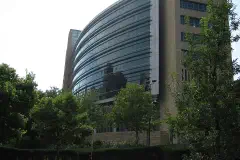 The Federal Reserve Bank of Minneapolis building, seen from the north.