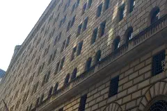 The facade of the Federal Reserve Bank of New York.