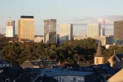 A view of the Kirchberg quarter of Luxembourg City.
