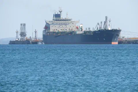 The Oil &amp; Chemical Tanker Oriental Gold at the BP Oil Refinery Jetty, Kwinana Beach, Western Australia