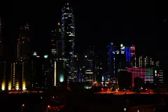 View to the Skyline at Night, Kuwait City, Kuwait