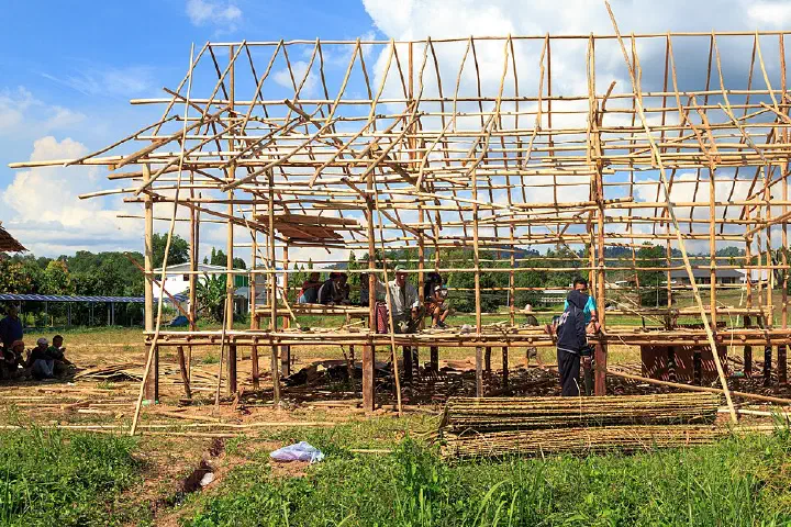 Nabawan, Sabah: The framework of a traditional native house