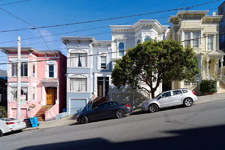 Victorian houses at Pacific Heights
