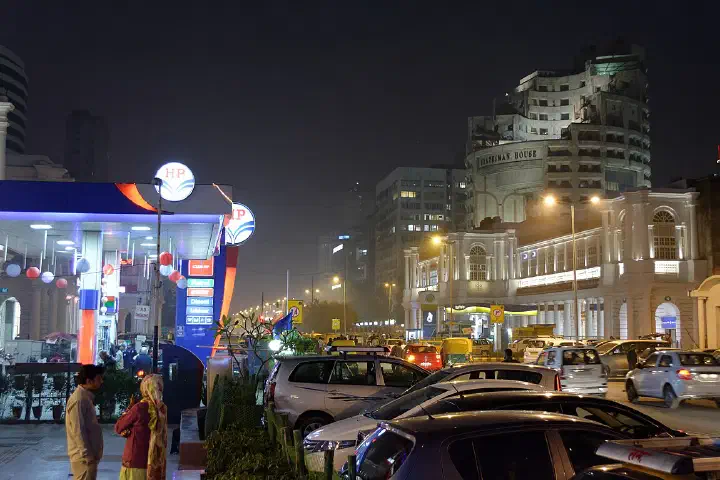 Connaught Place, New Delhi at night