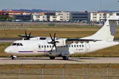 An Airlinair ATR 42 used by Airbus as a staff shuttle between factories.
