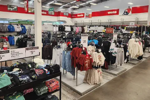 Interior of The Warehouse in Paraparaumu, New Zealand