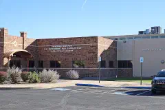 The entrance area of the Congressman Frank Evans Government Printing Office Distribution Center.