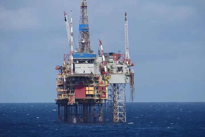 A gas platform in the North Sea