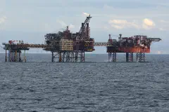 The Douglas oil complex in the Irish Sea, 15 miles off North Wales.