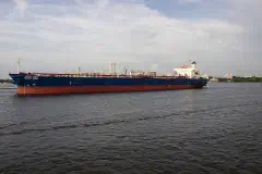 An oil tanker at the Cochin Oil Terminal.