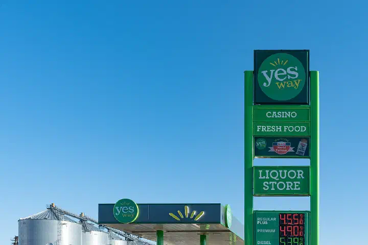 A Yes Way gas station in Fort Pierre, South Dakota