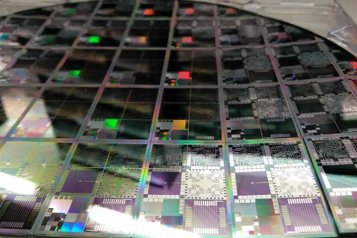 A 12-inch semiconductor wafer