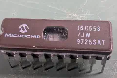 A Microchip Technology PIC16C558 microcontroller.