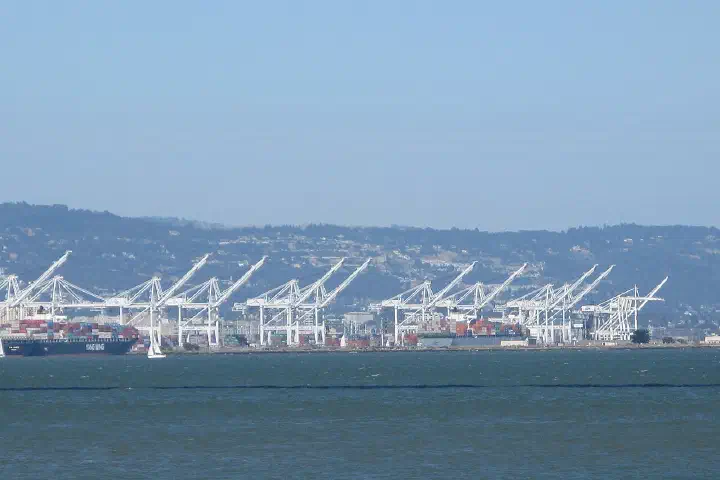 Container cranes at the Port of Oakland