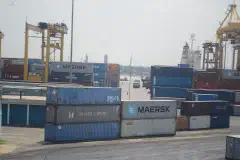 Stacking Intermodal container in Port of Chittagong