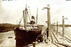 An early crossing of the Panama Canal.