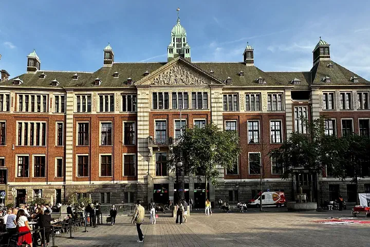The Euronext Amsterdam stock exchange building