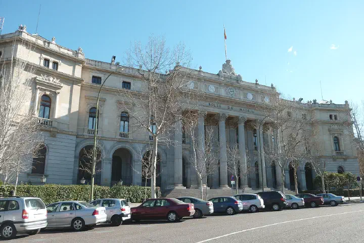 Façade of Madrid (Spain) Stock Exchange Building
