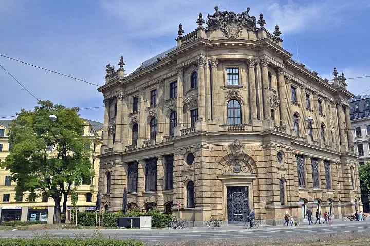 Historical "Deutsche Bank"-Building at Lenbachplatz 2 in Munich