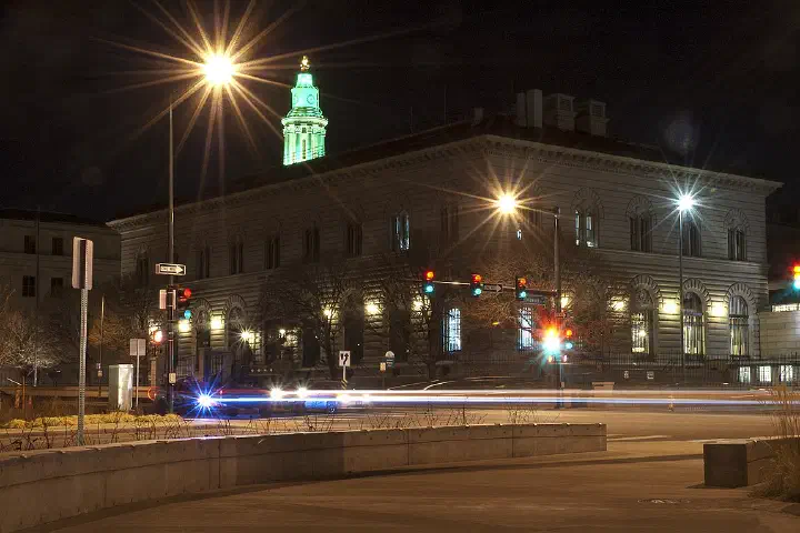 This was taken three days before St. Patrick's Day around 7:30 pm using a 30 second exposure