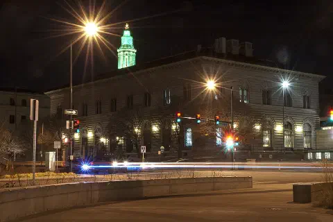 This was taken three days before St. Patrick's Day around 7:30 pm using a 30 second exposure