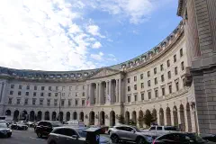 Main entrance of U.S. EPA Headquarters; the William Jefferson Clinton Federal Building on 12th Street, N.W., Washington