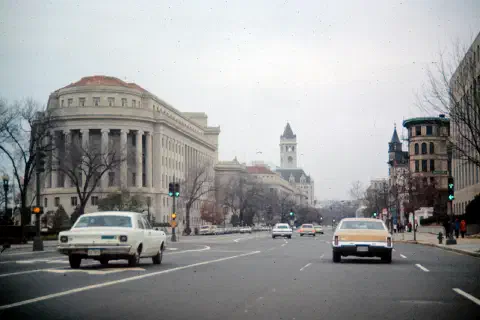 Pennsylvania Ave looking west towards the Post Office Building