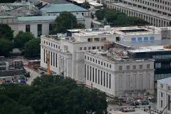 Construction at the Marriner S. Eccles Federal Reserve headquarters building in Washington, June 8, 2026.