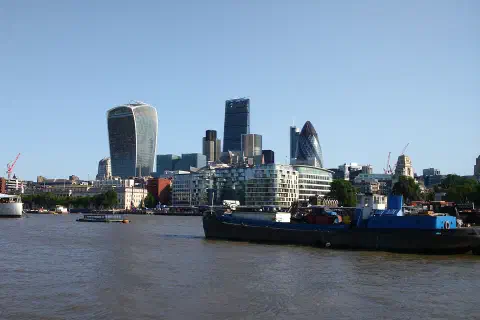 The City of London skyline from Tower Bridge