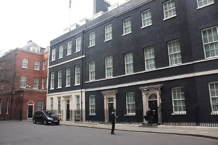 10 Downing Street, (grey brick)