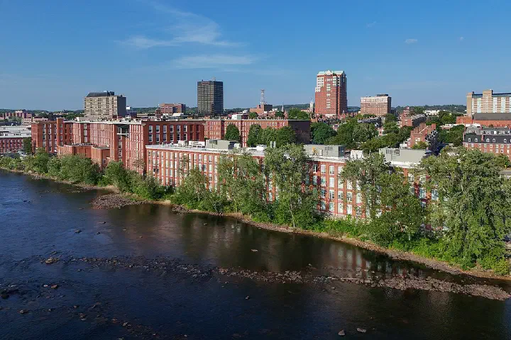 Skyline of Manchester, New Hampshire, USA