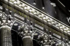 New York Stock Exchange signage on Broad Street.