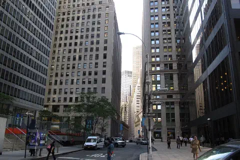 Nassau Street Between Marine Midland Building and One Chase Manhattan Plaza, NYC